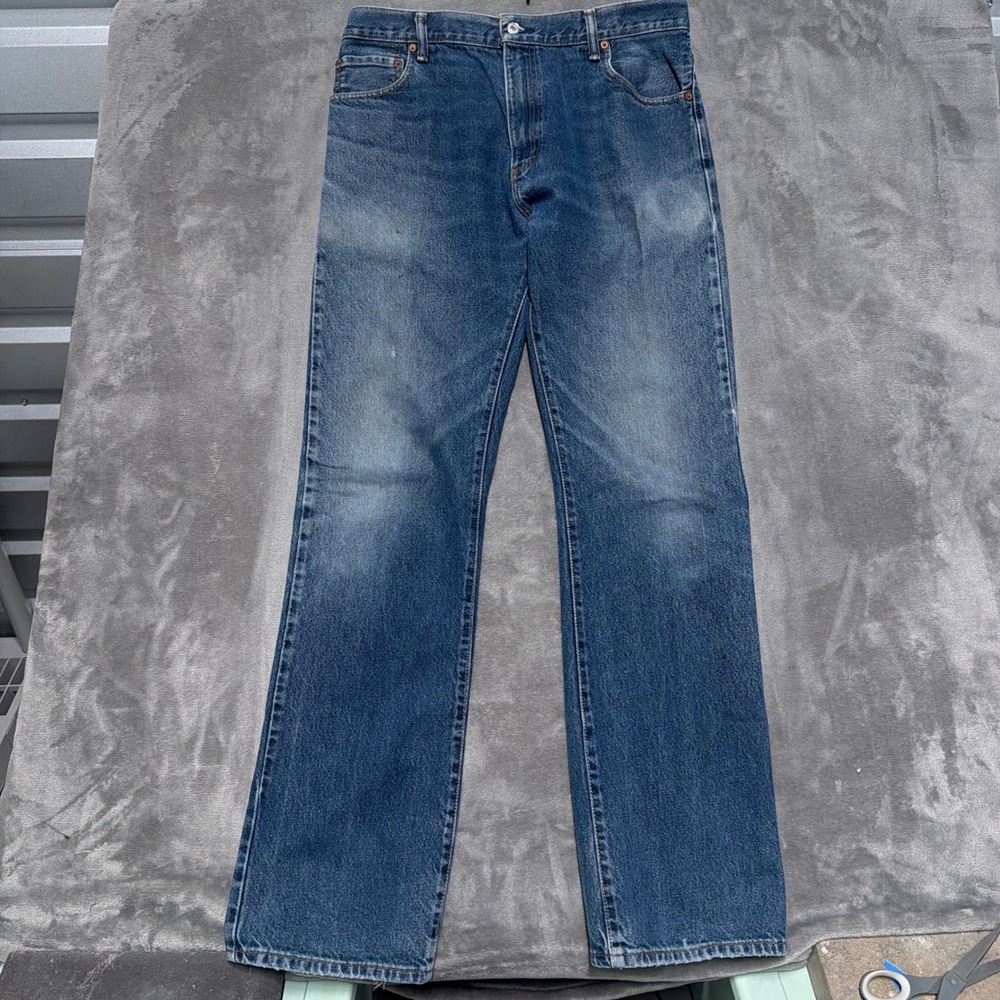 Levis 517 Bootcut Jeans Mens 36x36 Blue Denim Vintage y2k Workwear Broken In